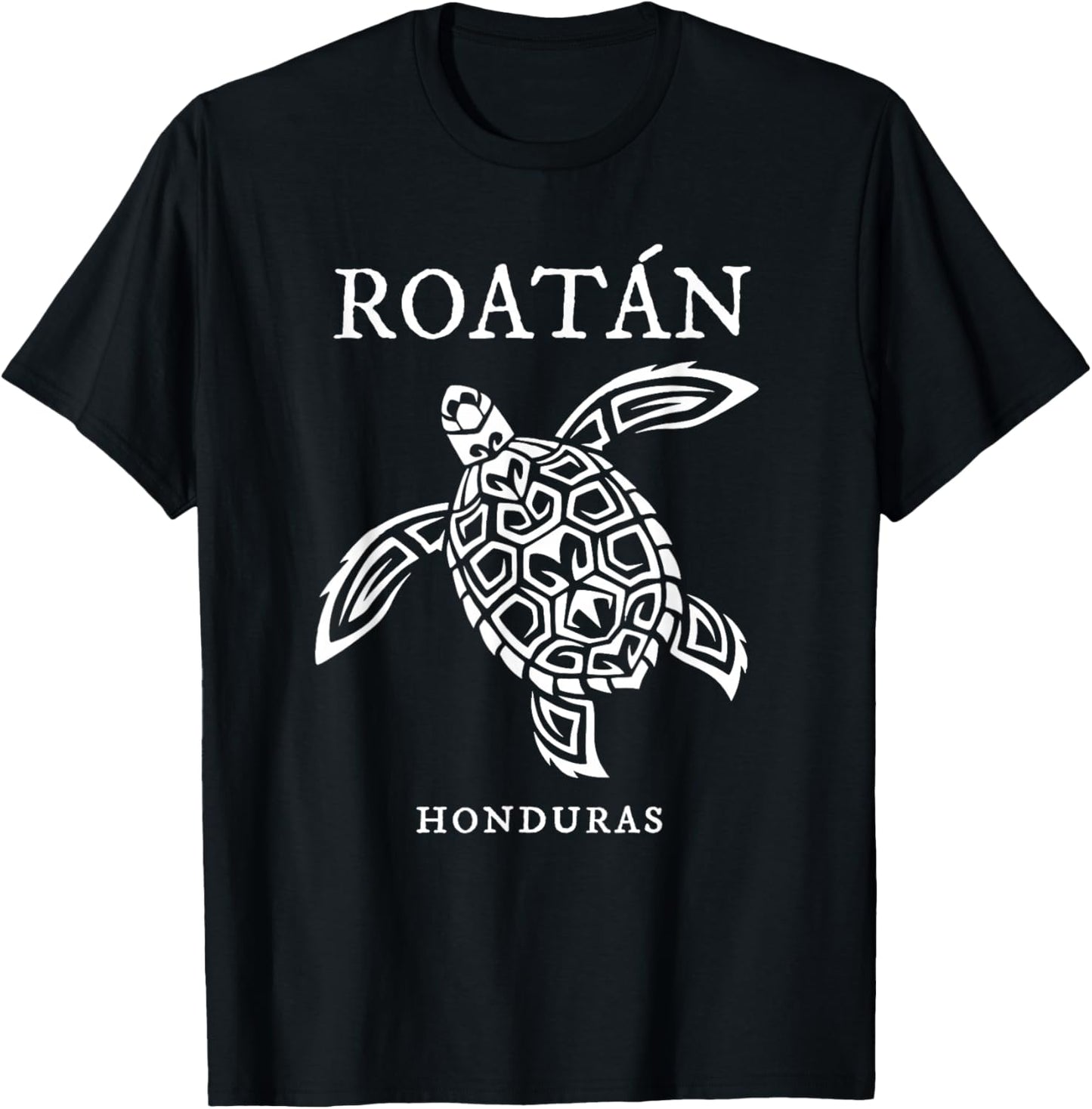 Vintage Roatan Honduras Sea Turtle Vacation Souvenir T-Shirt - T-Shirt | Black