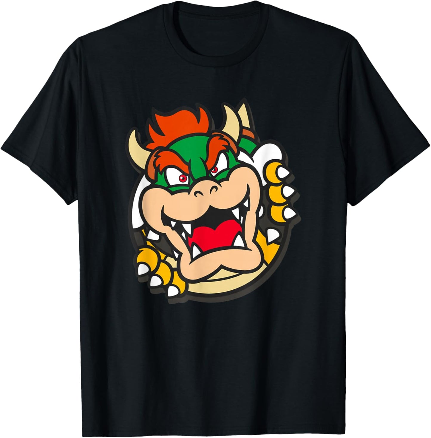 Super Mario Bowser Koopa Pop Out Portrait T-Shirt - T-Shirt | Black