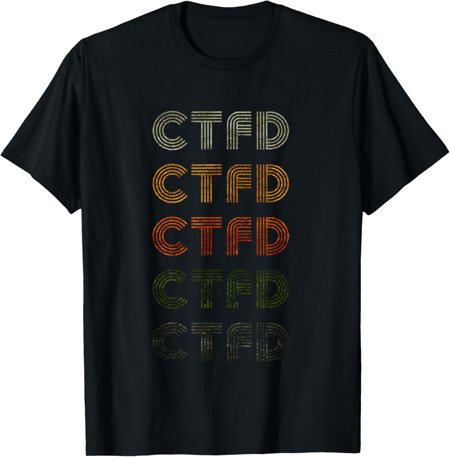 Love Heart Ctfd Grunge Vintage Style Black Ctfd T-Shirt - T-Shirt | Black