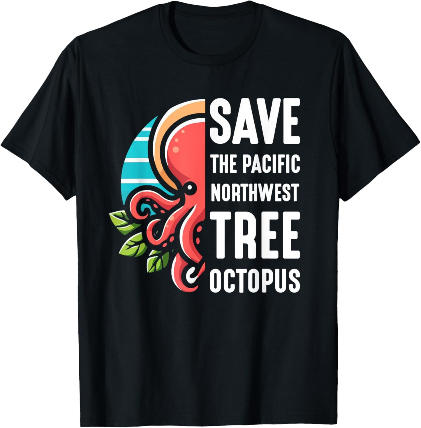 The Pacific Northwest Tree Octopus T-Shirt - T-Shirt | Black
