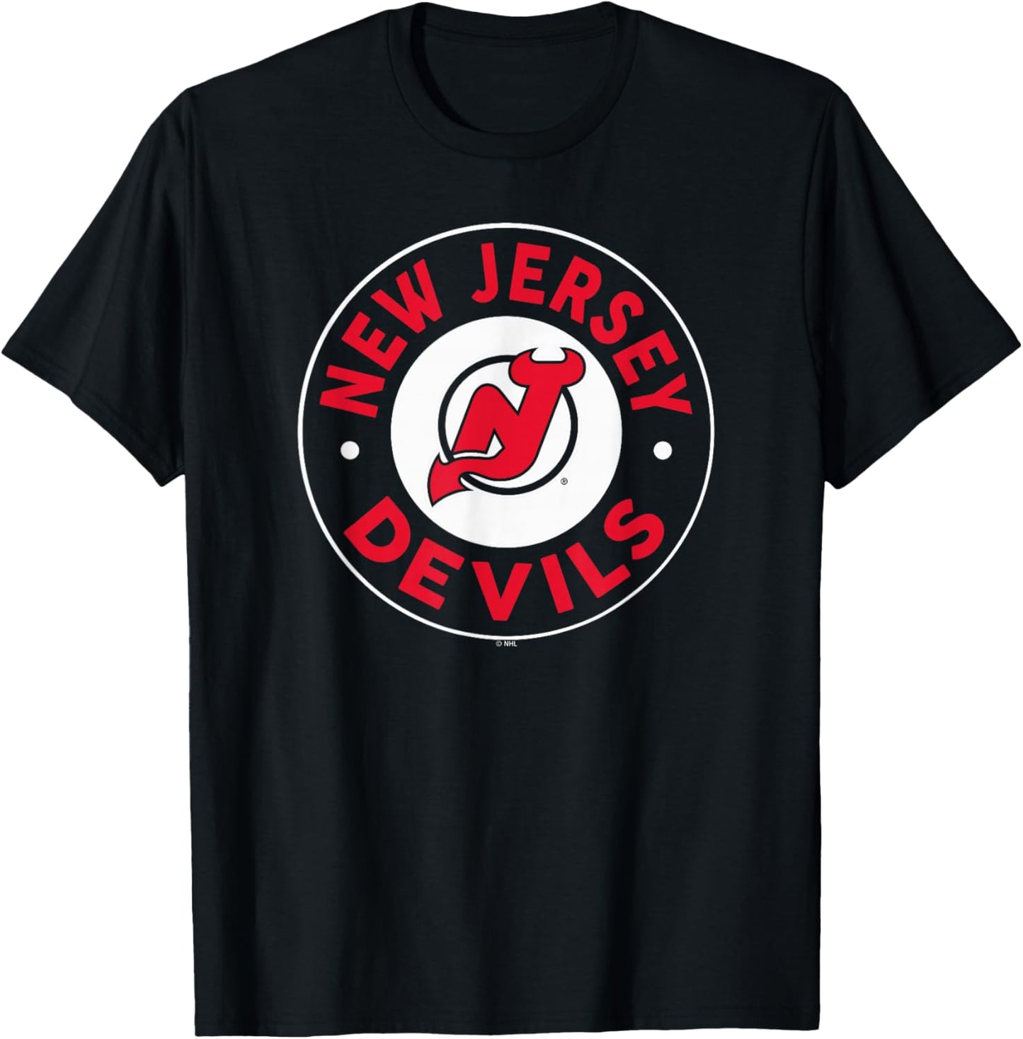 New Jersey Devils Symbol Black Officially Licensed T-Shirt - T-Shirt | Black