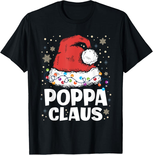 Poppa Claus Christmas Family Matching Xmas Santa Claus Men T-Shirt - T-Shirt | Black