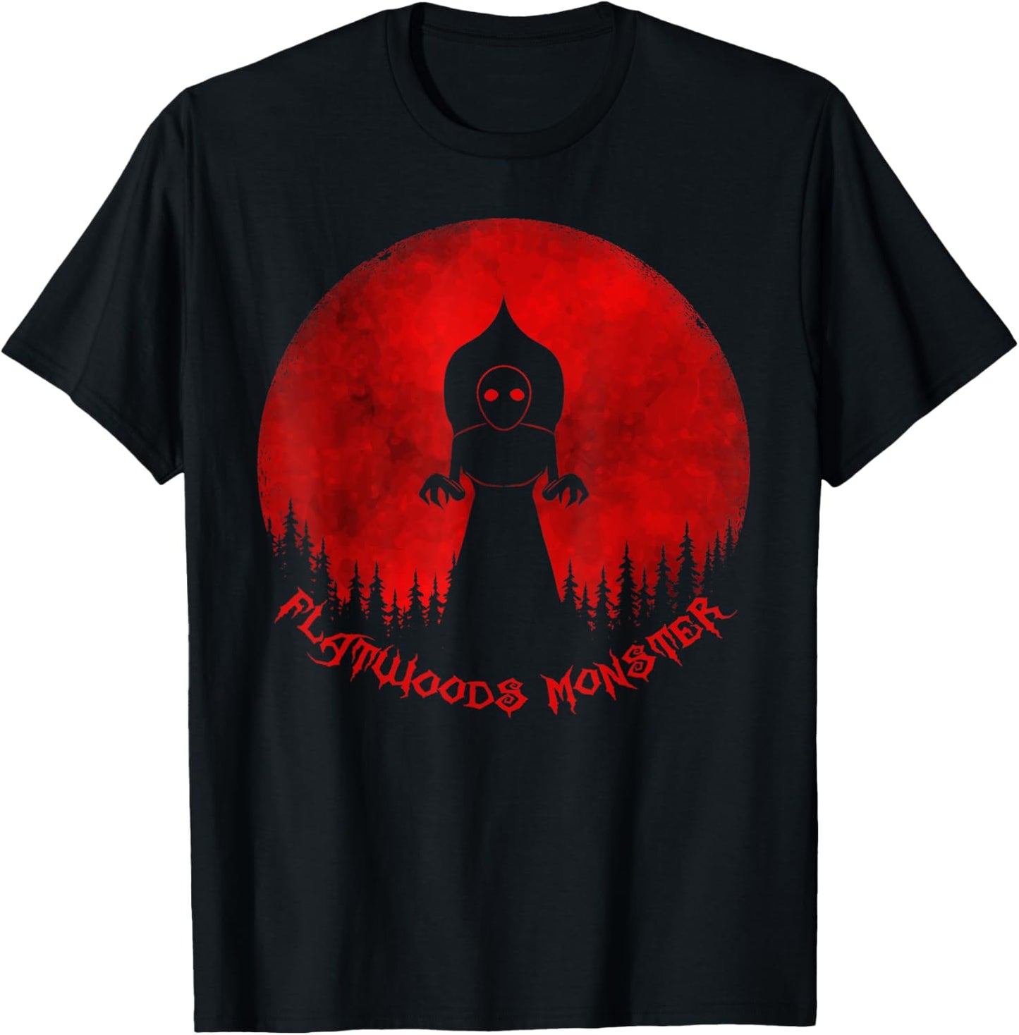 Cryptid Flatwoods Monster Moon Women Kids! Folklore T-Shirt - T-Shirt | Black
