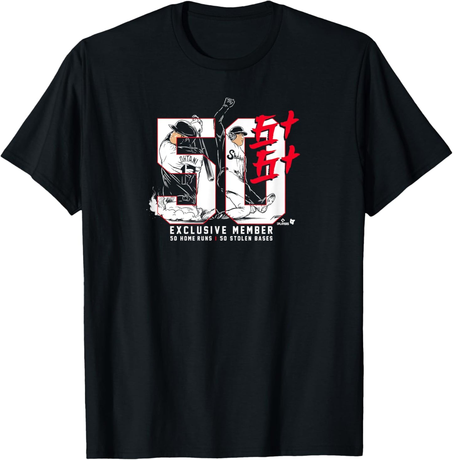 Shohei Ohtani - 50/50 - Los Angeles Baseball T-Shirt - T-Shirt | Black