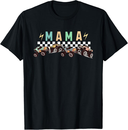 Mama Truck Mom Monster Truck Are My Jam Truck Lovers T-Shirt - T-Shirt | Black