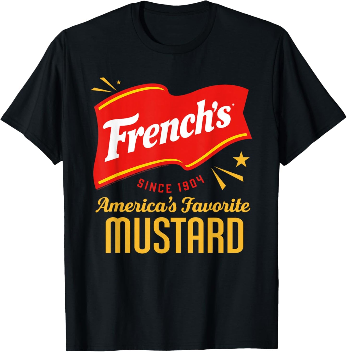 French's America's Favorite Mustard Logo Food T-Shirt - T-Shirt | Black