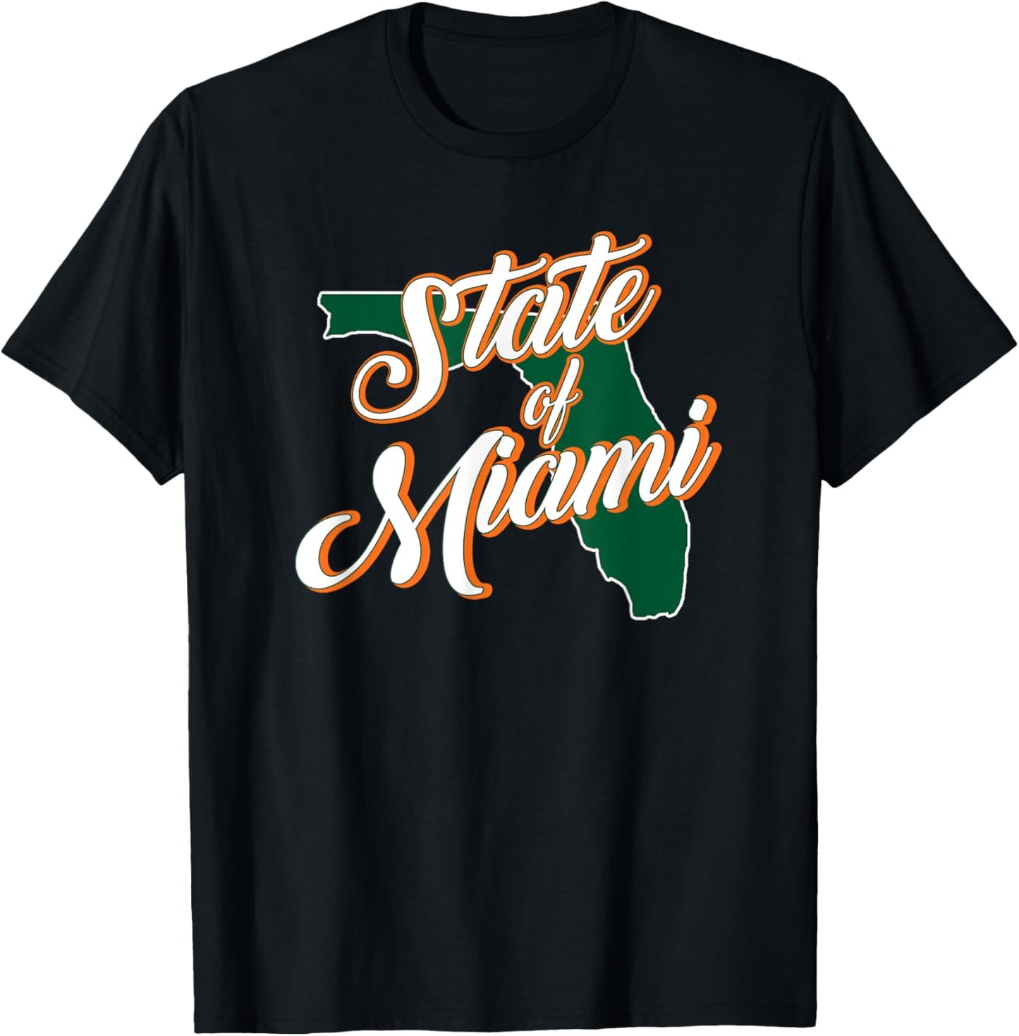 Miami Lifestyle Statement State of Miami Bold Florida Love T-Shirt - T-Shirt | Black