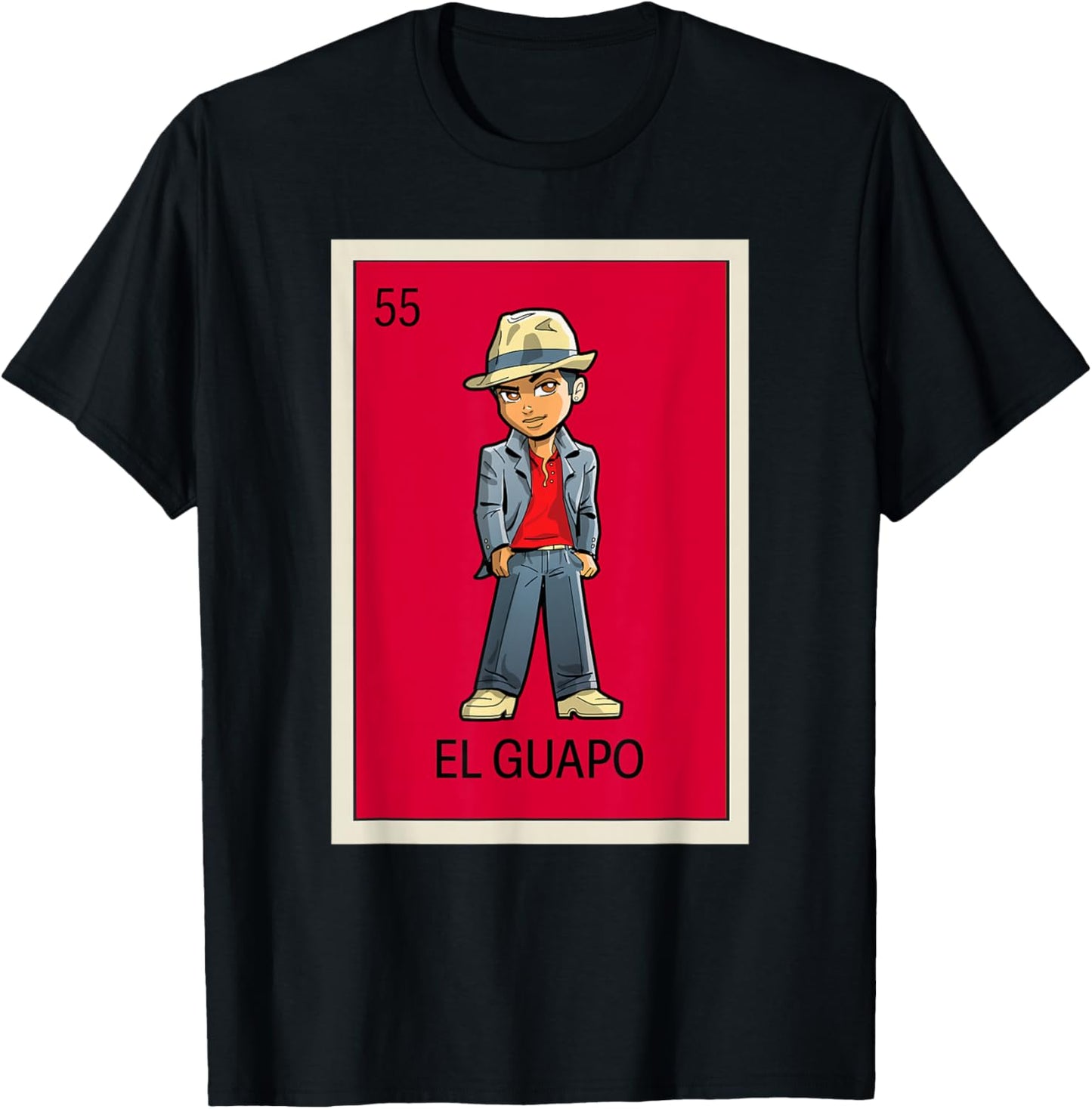 Mexican Lottery Designs Mexican El Guapo Handsome Man T-Shirt - T-Shirt | Black