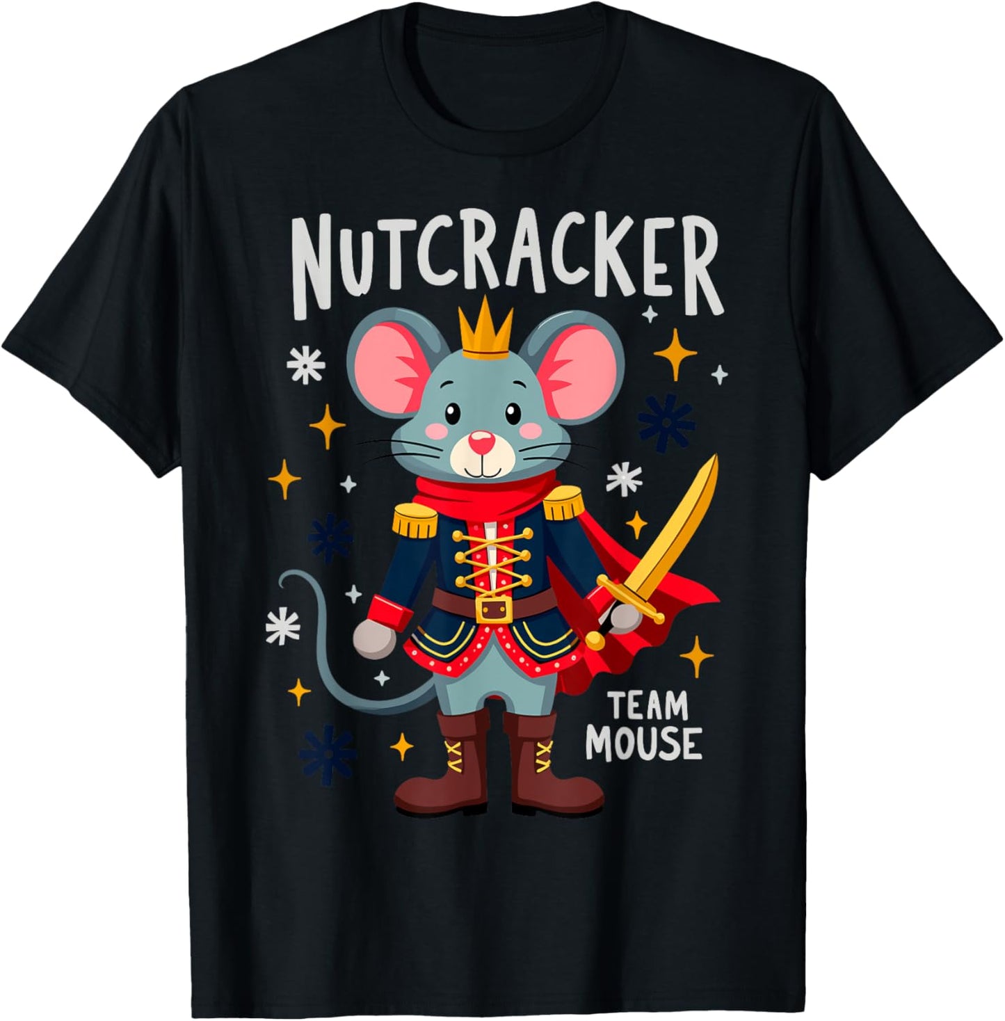 Nutcracker Team Mouse Xmas Party New Year Xmas Party T-Shirt - T-Shirt | Black