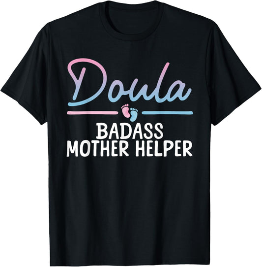 Cool Doula Art Mother Birth Worker Midwife Doula T-Shirt - T-Shirt | Black