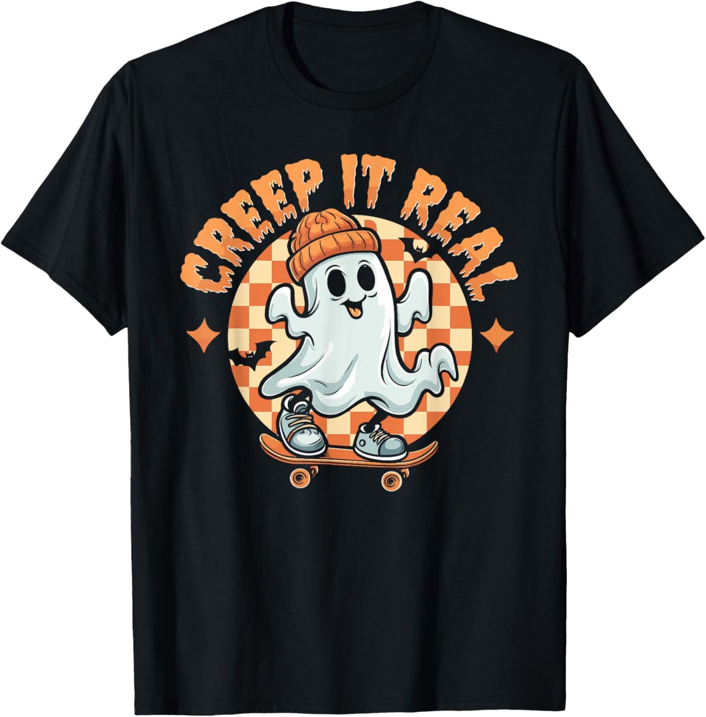 Creep It Real Halloween Shirt Kids Fall Season Teen Boys T-Shirt - T-Shirt | Black
