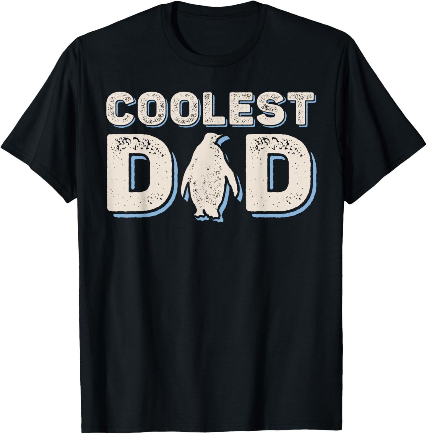 Penguin Coolest Dad Father's Day Funny Daddy Family Matching T-Shirt - T-Shirt | Black