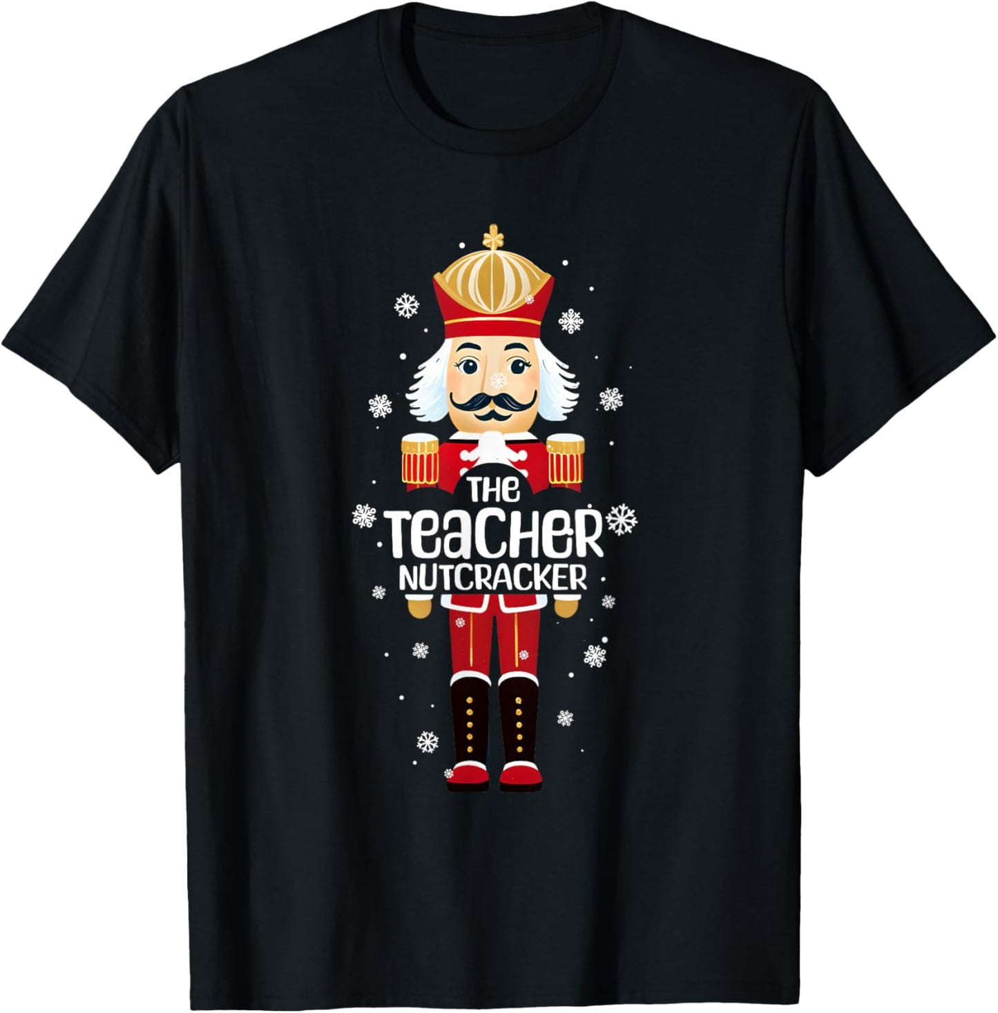 Funny Christmas Family Matching Pajama Teacher Nutcracker T-Shirt - T-Shirt | Black