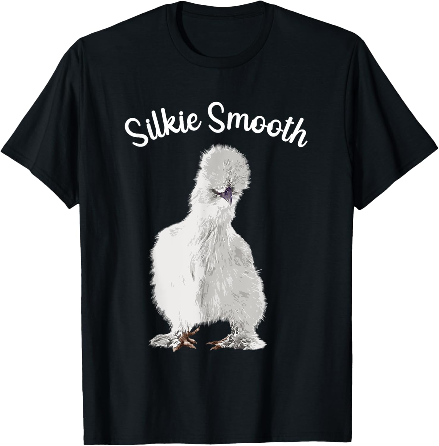 Cute Silkie Chicken Design Women Kids Silkie Chicken T-Shirt - T-Shirt | Black