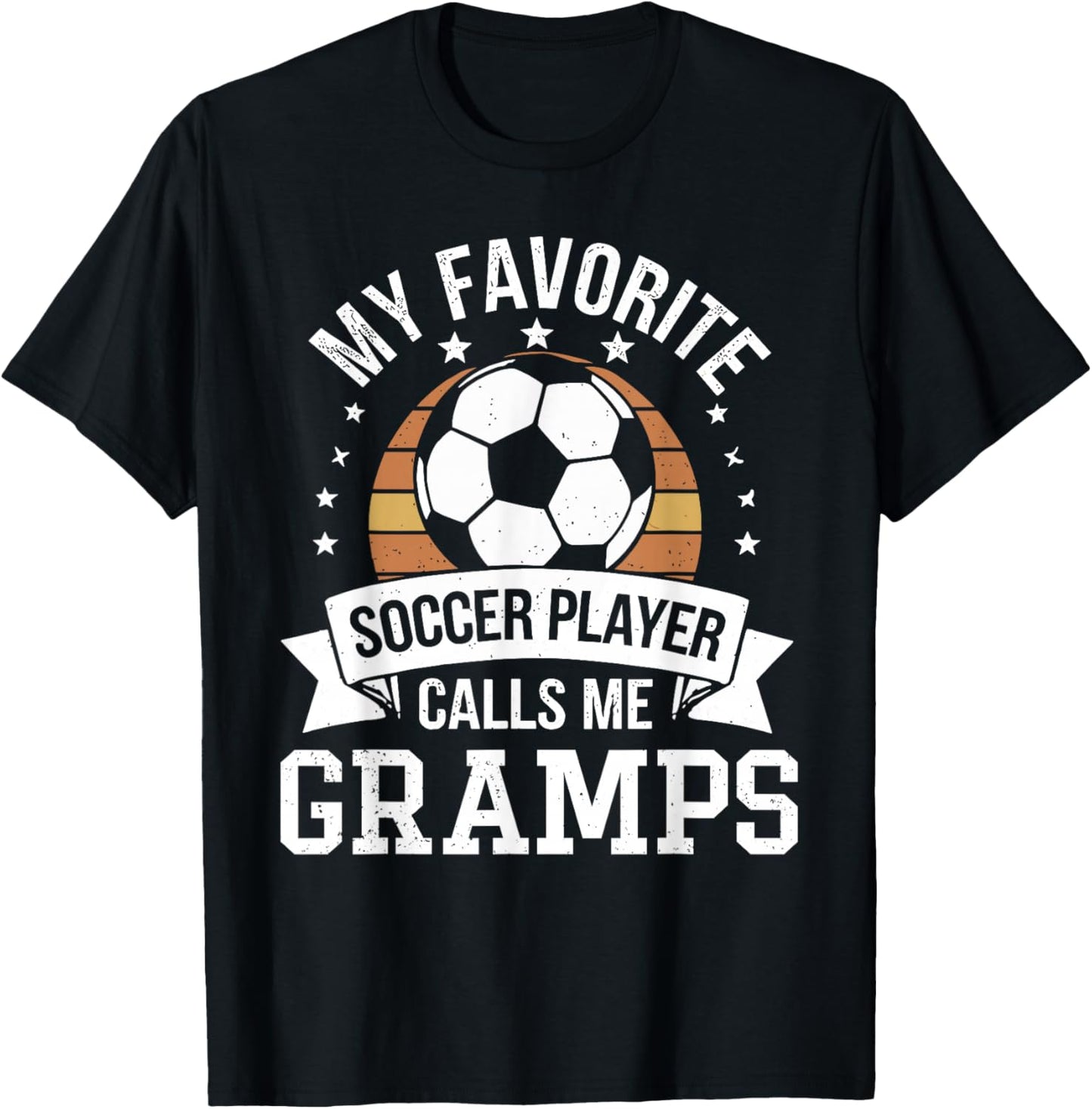 My Favorite Soccer Player Call Me Gramps Vintage T-Shirt - T-Shirt | Black