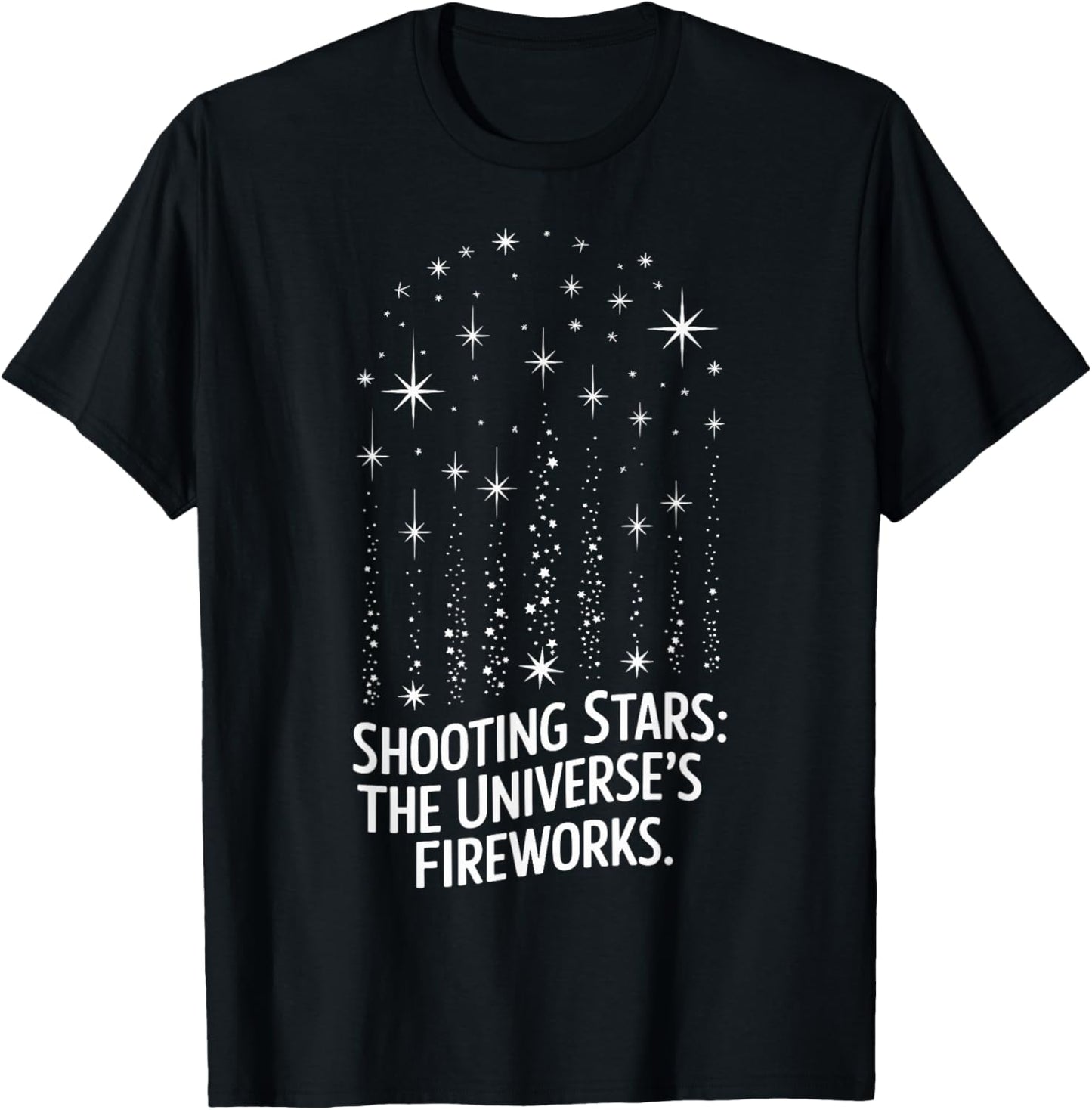 Shooting Stars Celestial Design for Astronomy Lovers T-Shirt - T-Shirt | Black