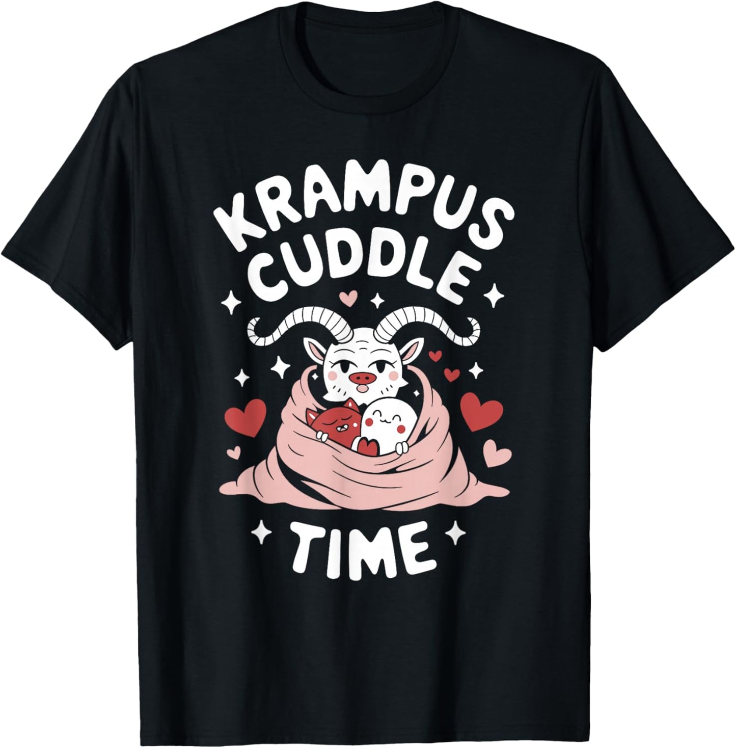 Cute Christmas Monster Krampus Lover Festive Fun Christmas T-Shirt - T-Shirt | Black