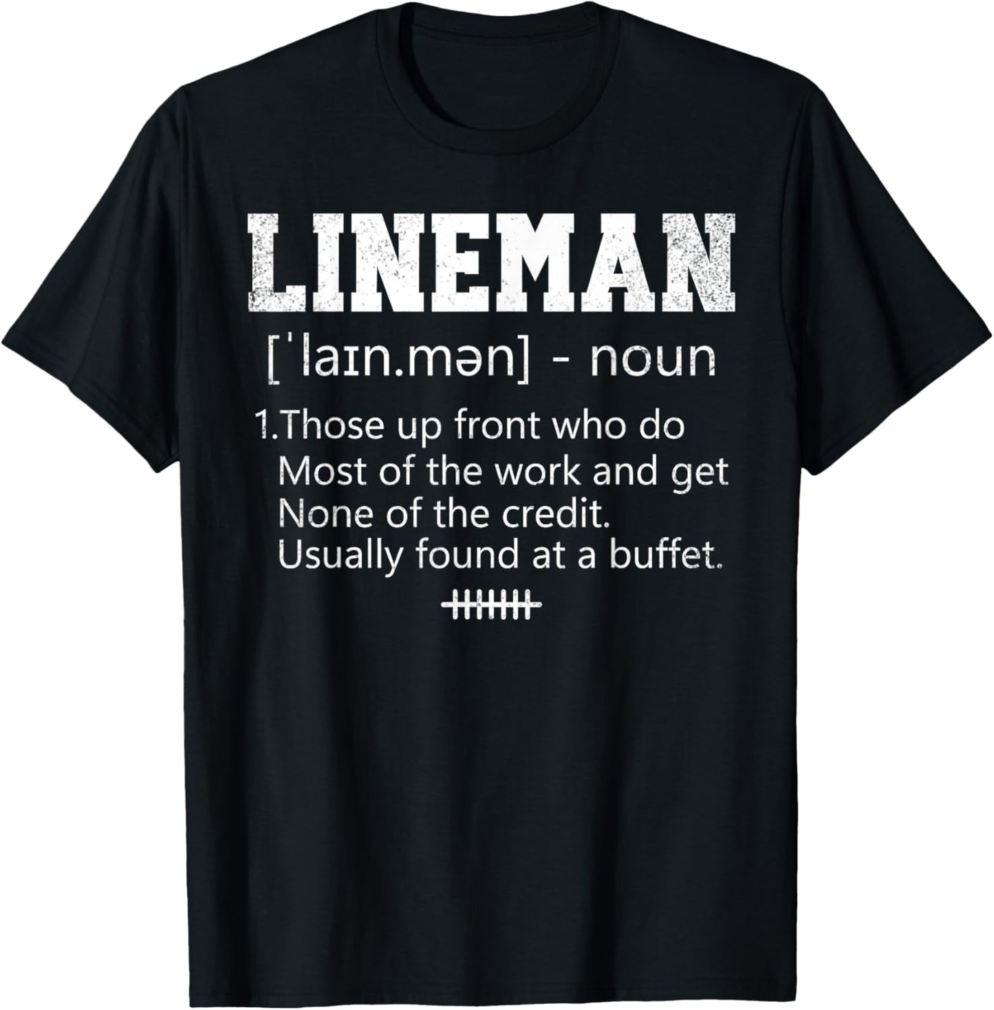 Offensive Lineman Definition American Football Player T-Shirt - T-Shirt | Black