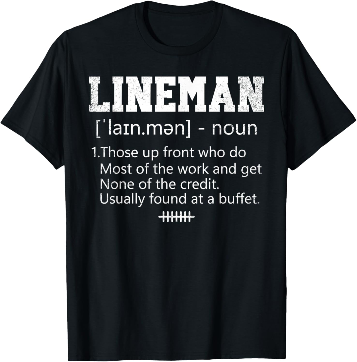 Offensive Lineman Definition American Football Player T-Shirt - T-Shirt | Black