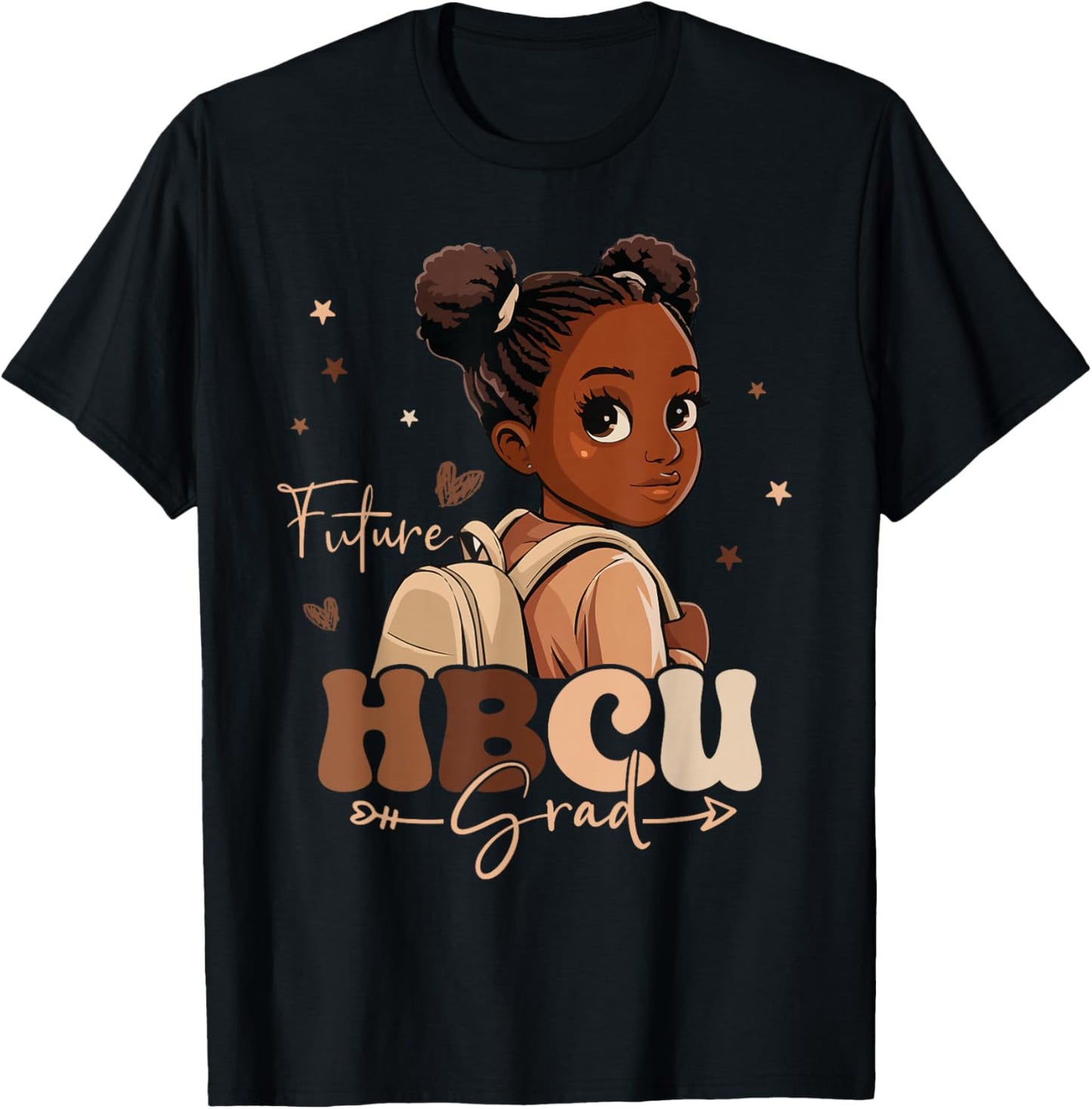 Future HBCU Grad kids Black Girl Afro Black History Month T-Shirt - T-Shirt | Black