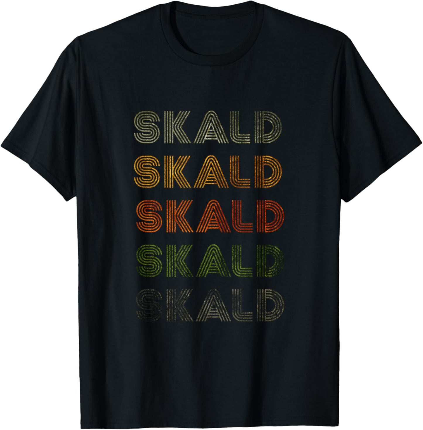 Love Heart Skald Grunge Vintage Style Black Skald T-Shirt - T-Shirt | Black