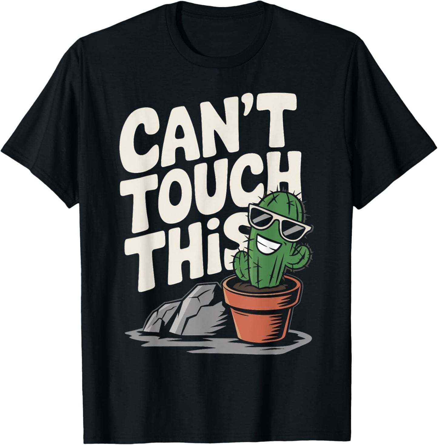 Can't Touch This Cool Cactus T-Shirt - T-Shirt | Black