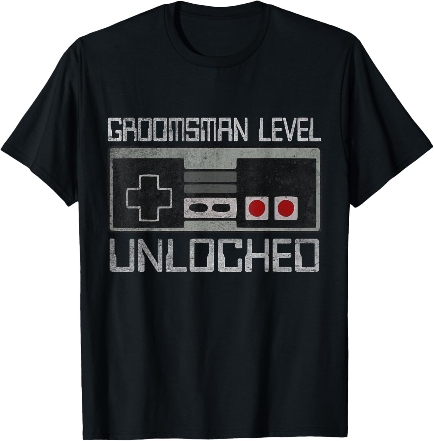 Groomsmen Matching Bachelor Party For Gamer Husband Wedding T-Shirt - T-Shirt | Black