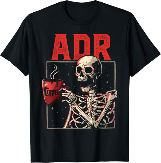 Retro Skeleton ADR Vet Tech Veterinary Medicine Vet Crew T-Shirt - T-Shirt | Black