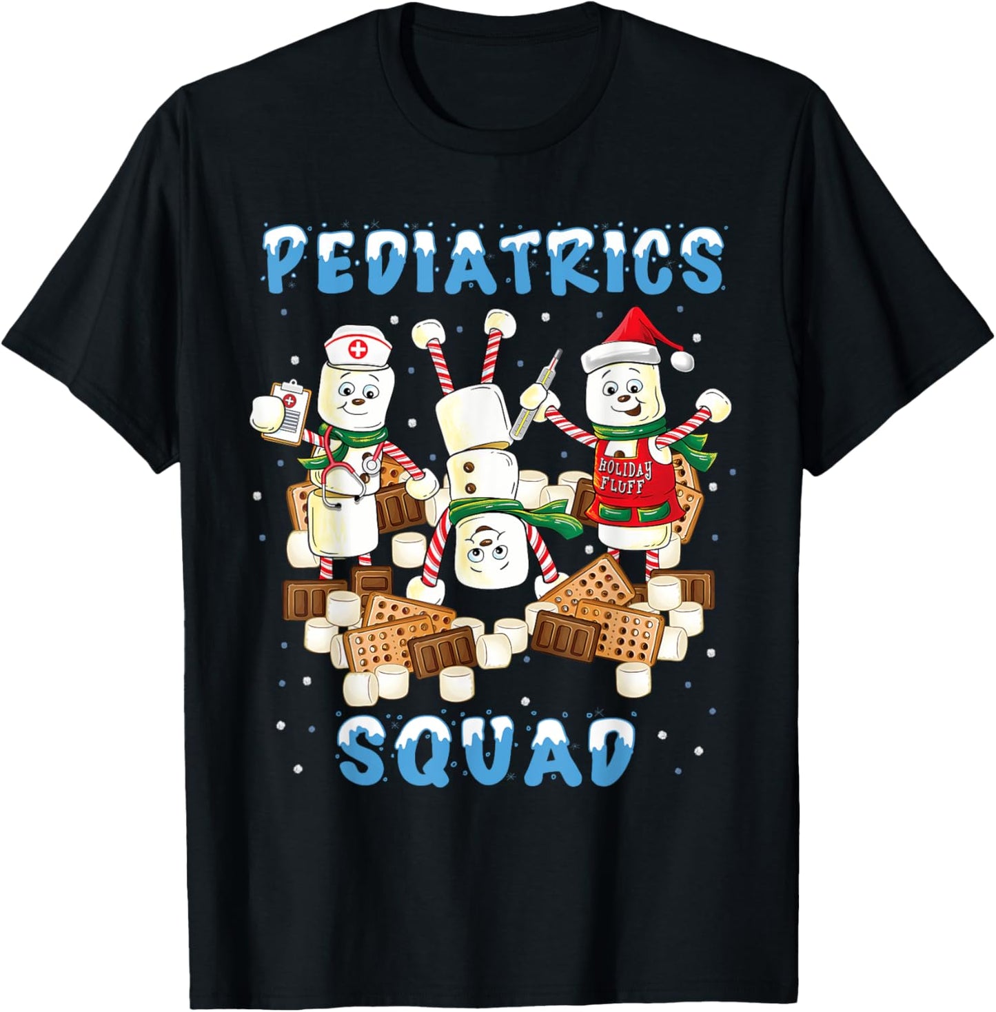 Pediatrics Nurse Squad Christmas Shirt for Pediatrics Nurses T-Shirt - T-Shirt | Black