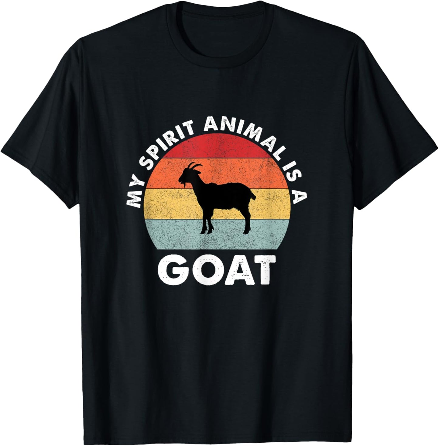 Vintage My Spirit Animal is a Goat T-Shirt - T-Shirt | Black