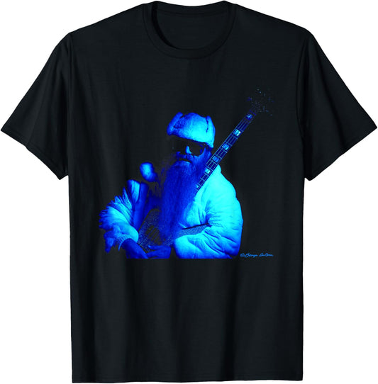 Dusty Hill ZZ Top Bass Player By George DuBose T-Shirt - T-Shirt | Black