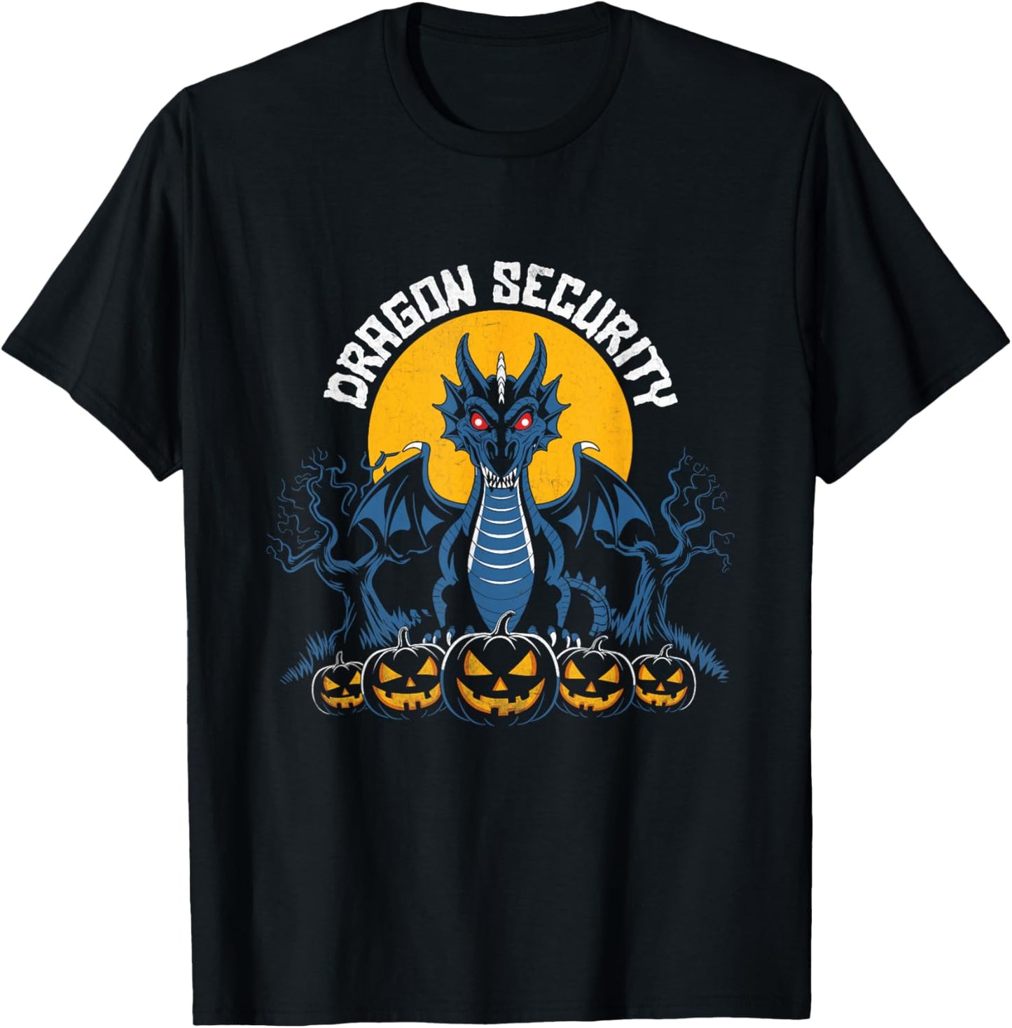Dragon Security Halloween Funny Mom Dad Parent Men Women T-Shirt - T-Shirt | Black