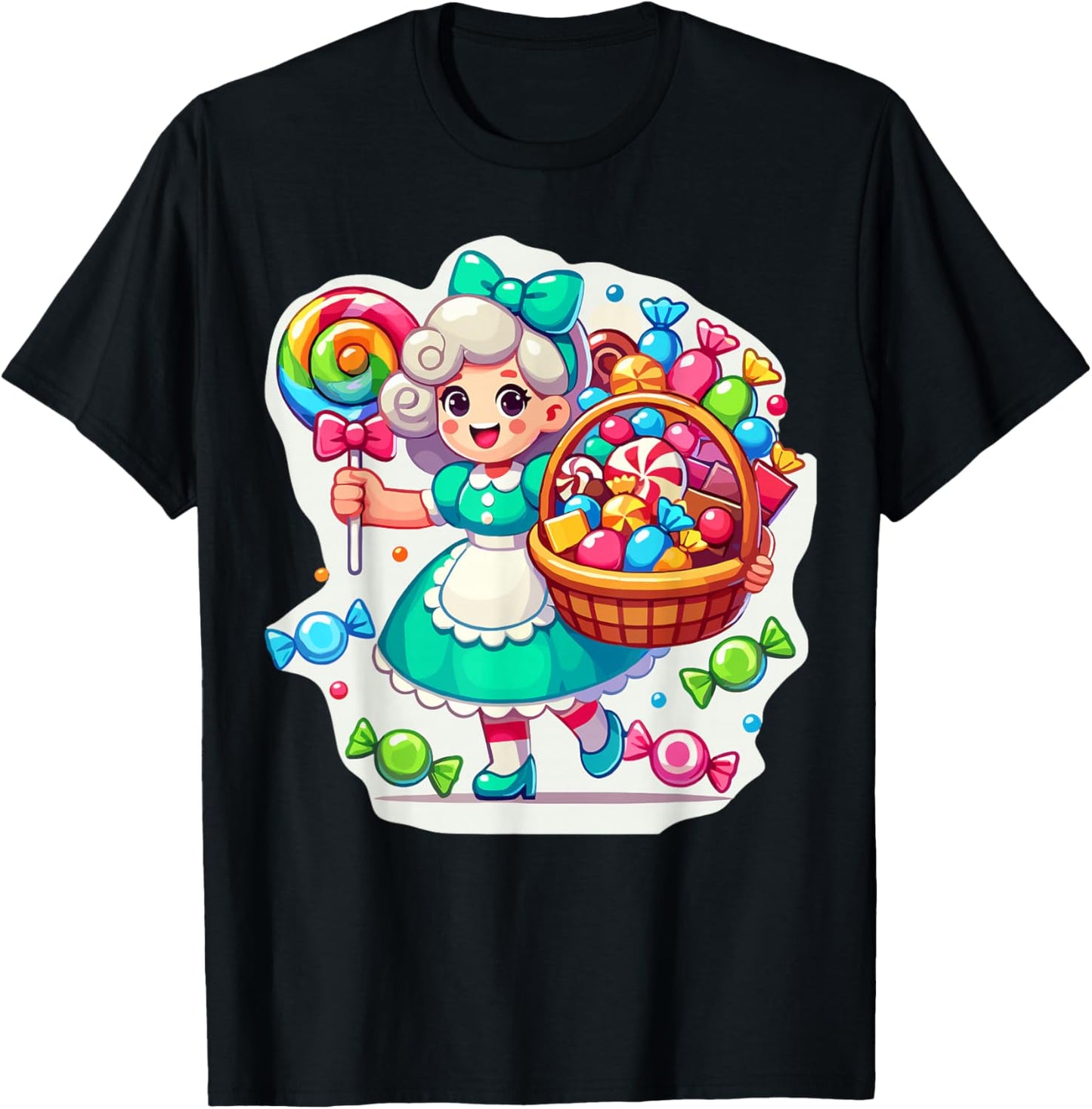 Giant Candy Land Game Crew Candy Land Costumes Adult Women T-Shirt - T-Shirt | Black