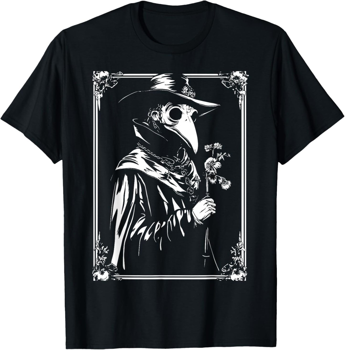 Plague Doctor Occult Gothic Steampunk Goth T-Shirt - T-Shirt | Black