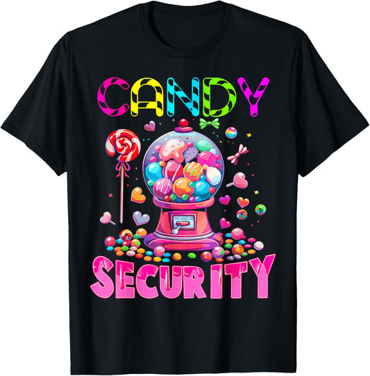 Candy Security Candyland Costume Kids Teens Adult T-Shirt - T-Shirt | Black