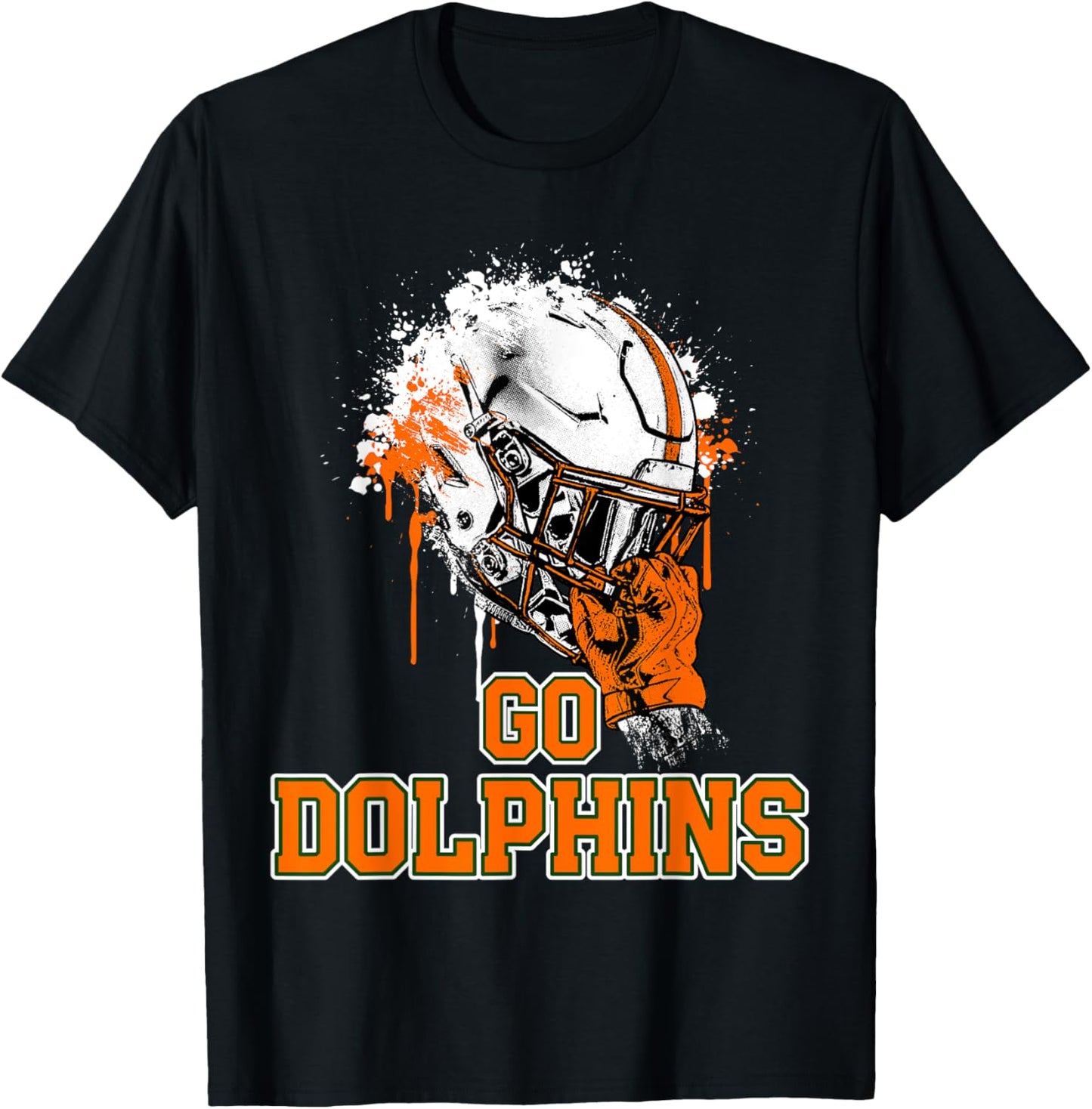 Mosley Dolphins Rising Helmet GO! T-Shirt - T-Shirt | Black