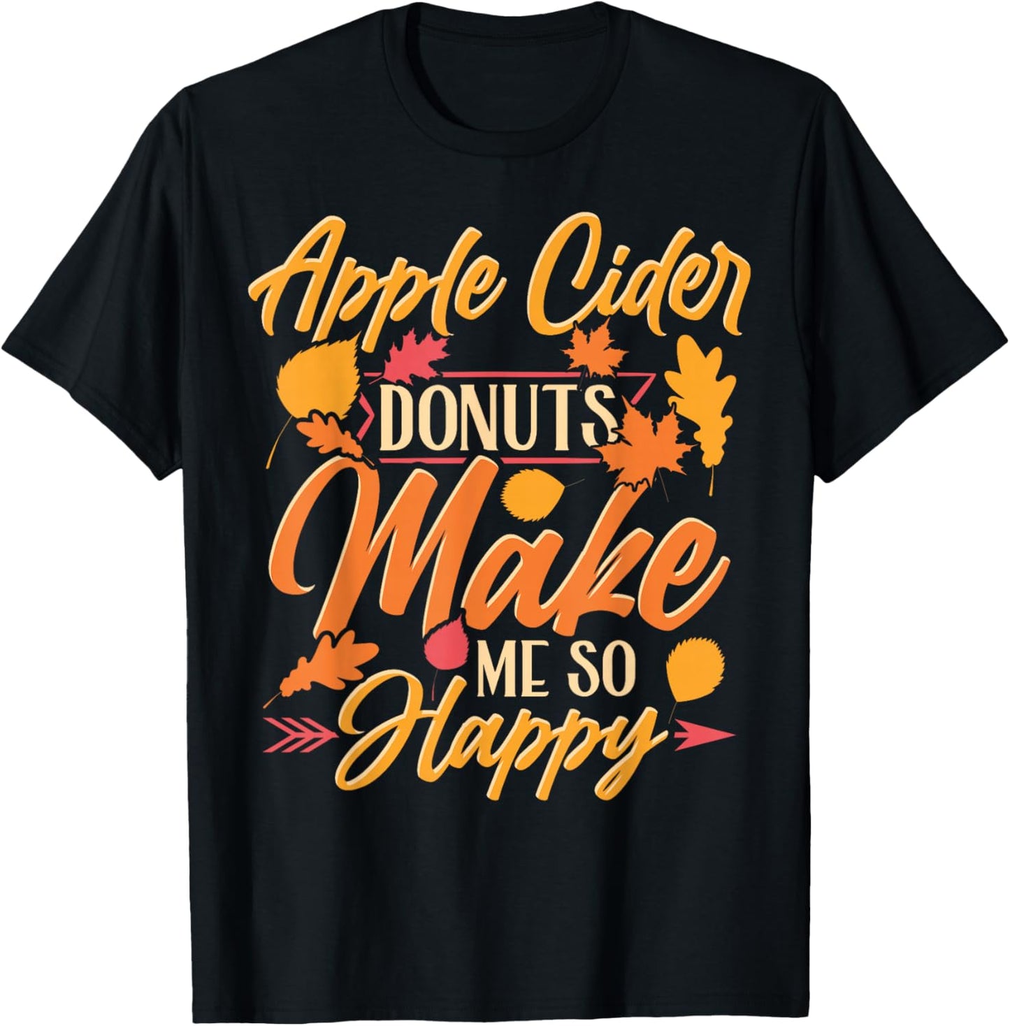 Delicious Apple Cider Donuts Autumn Time T-Shirt - T-Shirt | Black