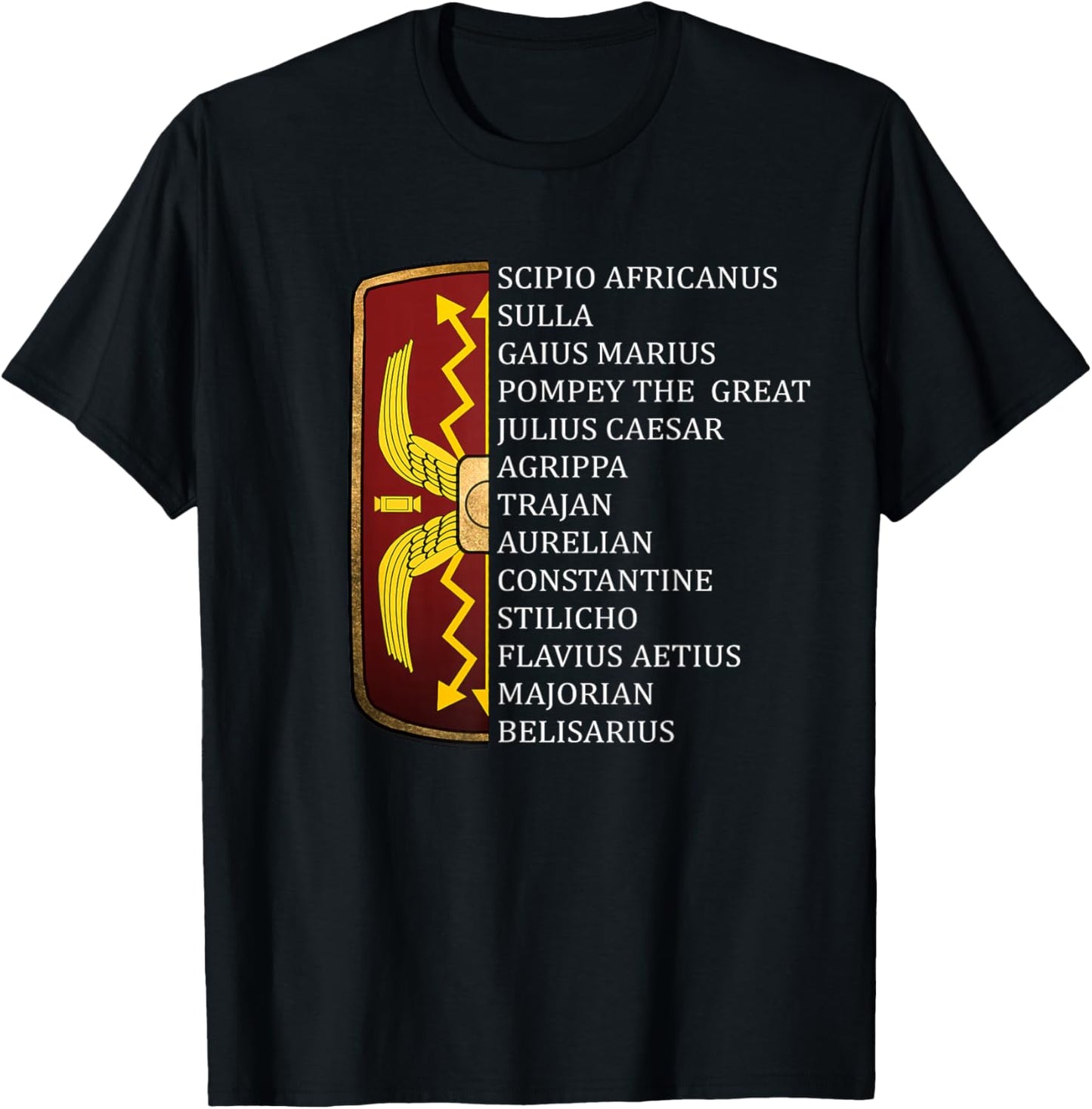 Ancient Roman Generals Legions of Rome T-Shirt - T-Shirt | Black