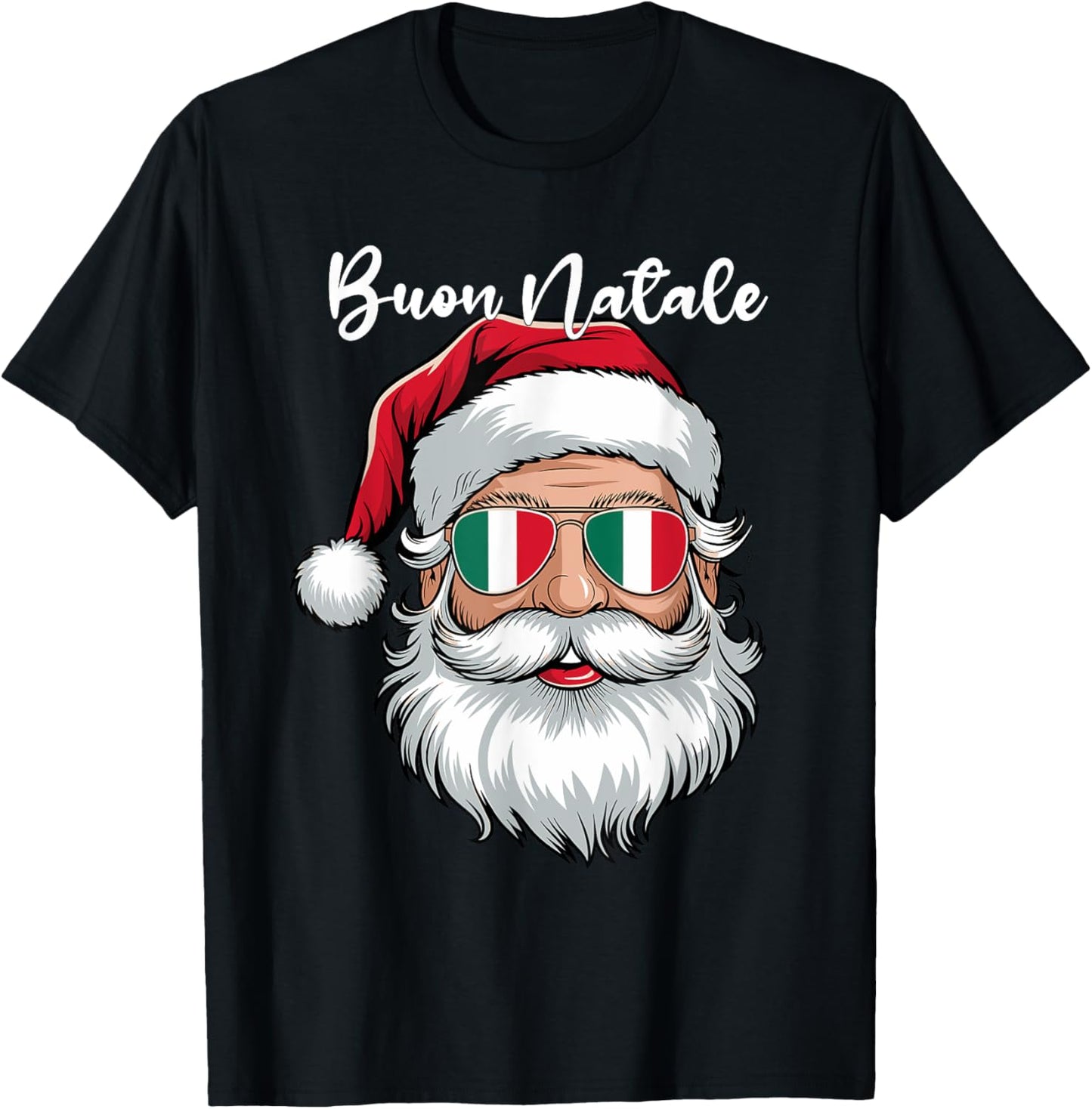 Buon Natale Italian Family Christmas, Italy Pride Holiday T-Shirt - T-Shirt | Black