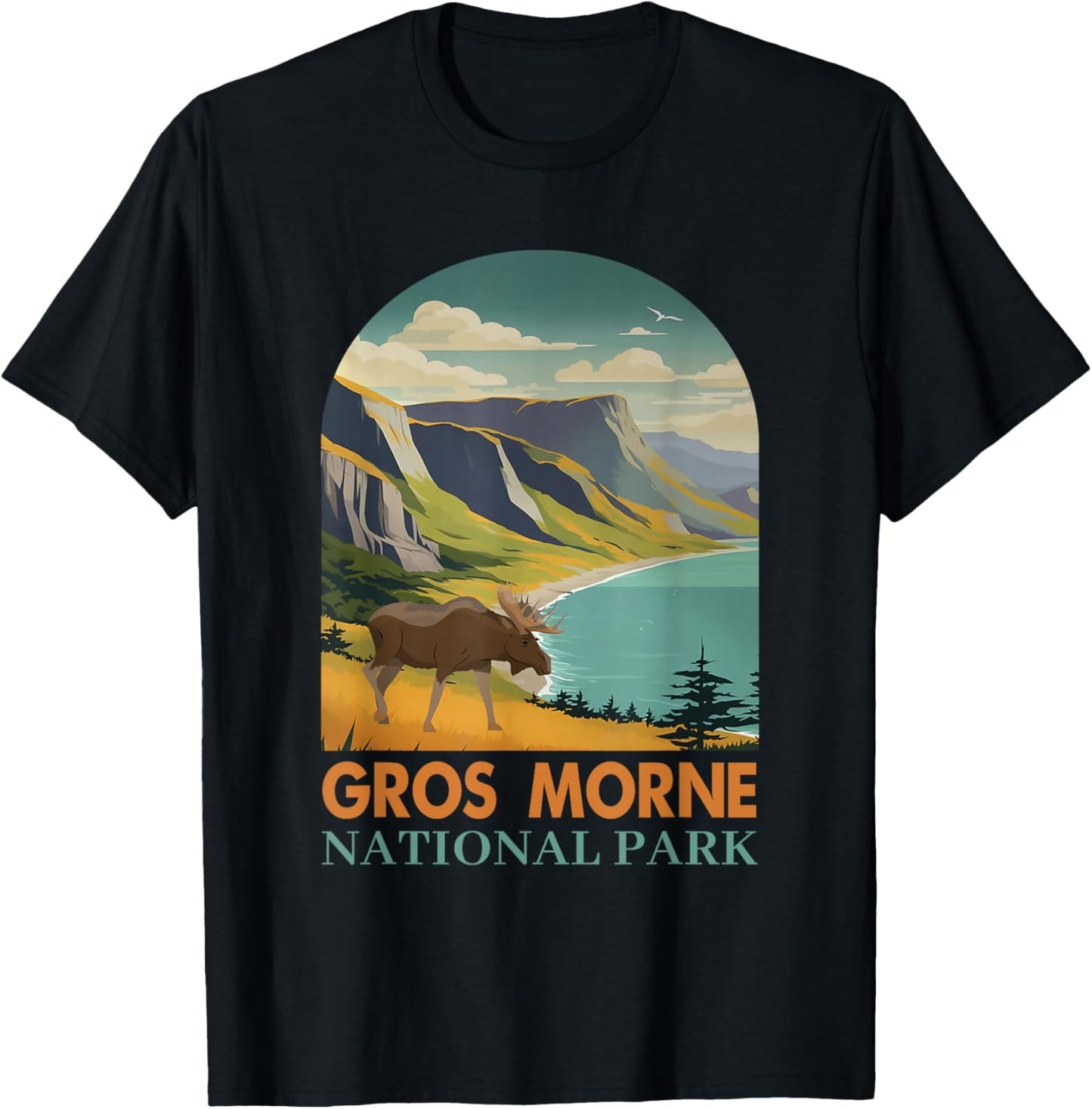 Gros Morne National Park Canada Hiking Nature Exploring T-Shirt - T-Shirt | Black