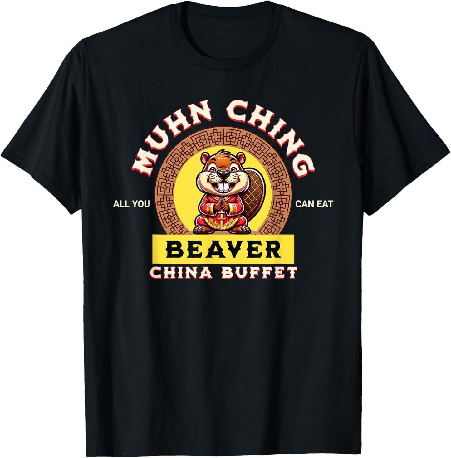 Beaver Buffet Funny Raunchy Adult Inappropriate Humor T-Shirt - T-Shirt | Black