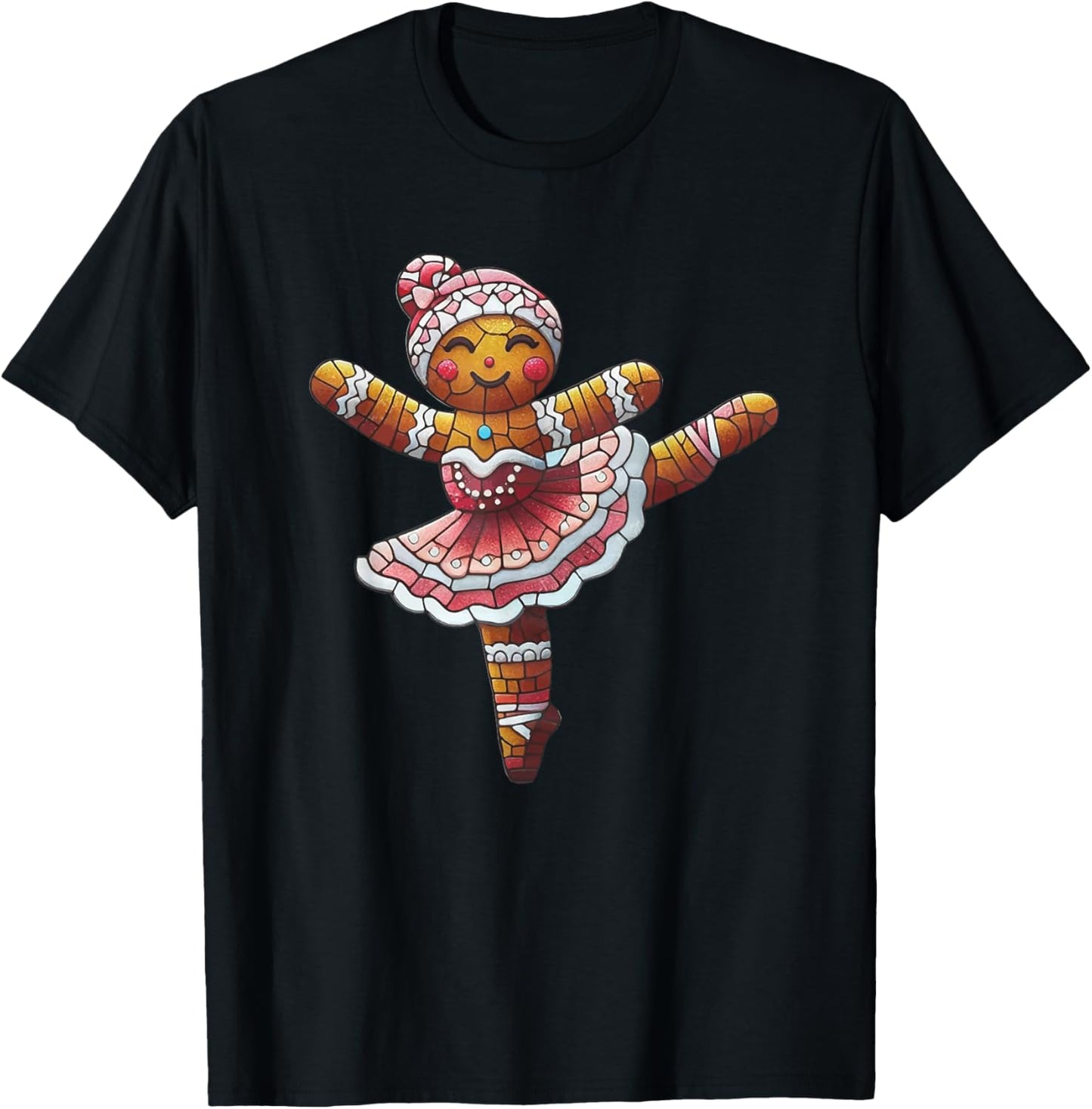 Ballet Dancer Gingerbread Christmas Dance Teacher Girl Women T-Shirt - T-Shirt | Black