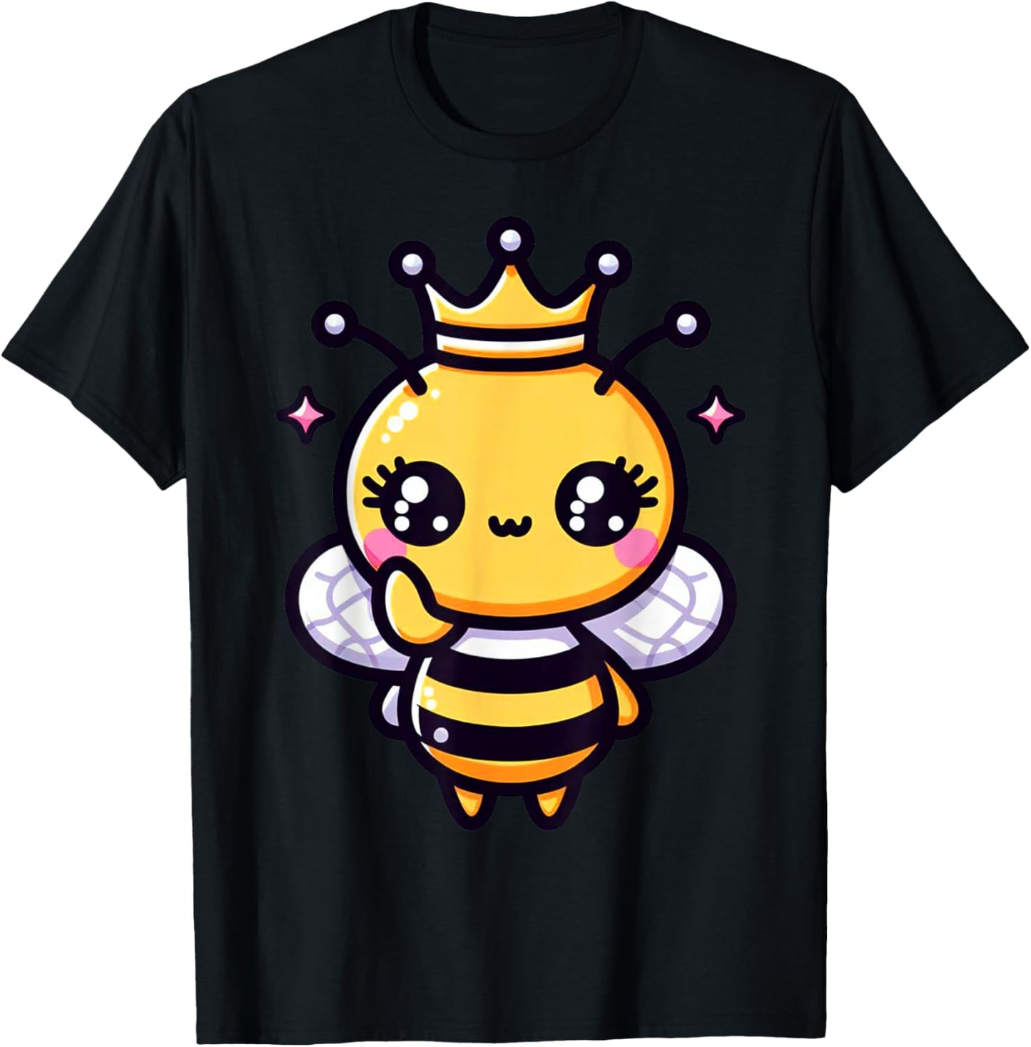 Queen Bee Crown Women Men Girls Honey Hive Bee Keeper Bee T-Shirt - T-Shirt | Black
