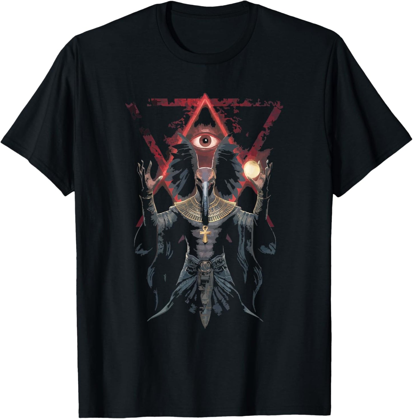 Thoth Egyptian God Egyptian Mythology Pyramid Ancient Egypt T-Shirt - T-Shirt | Black