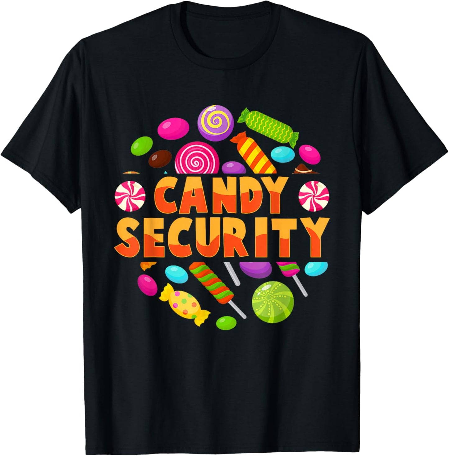 Candy Security Funny Candy Land Costume Candyland Party T-Shirt - T-Shirt | Black