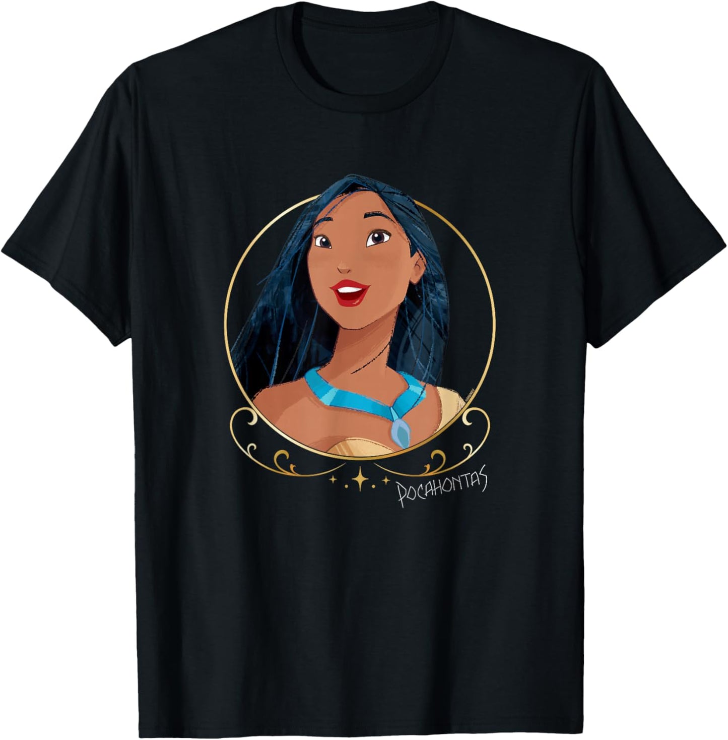 Disney Princess Royalty Group Matching Pocahontas 2-Sided T-Shirt - T-Shirt | Black