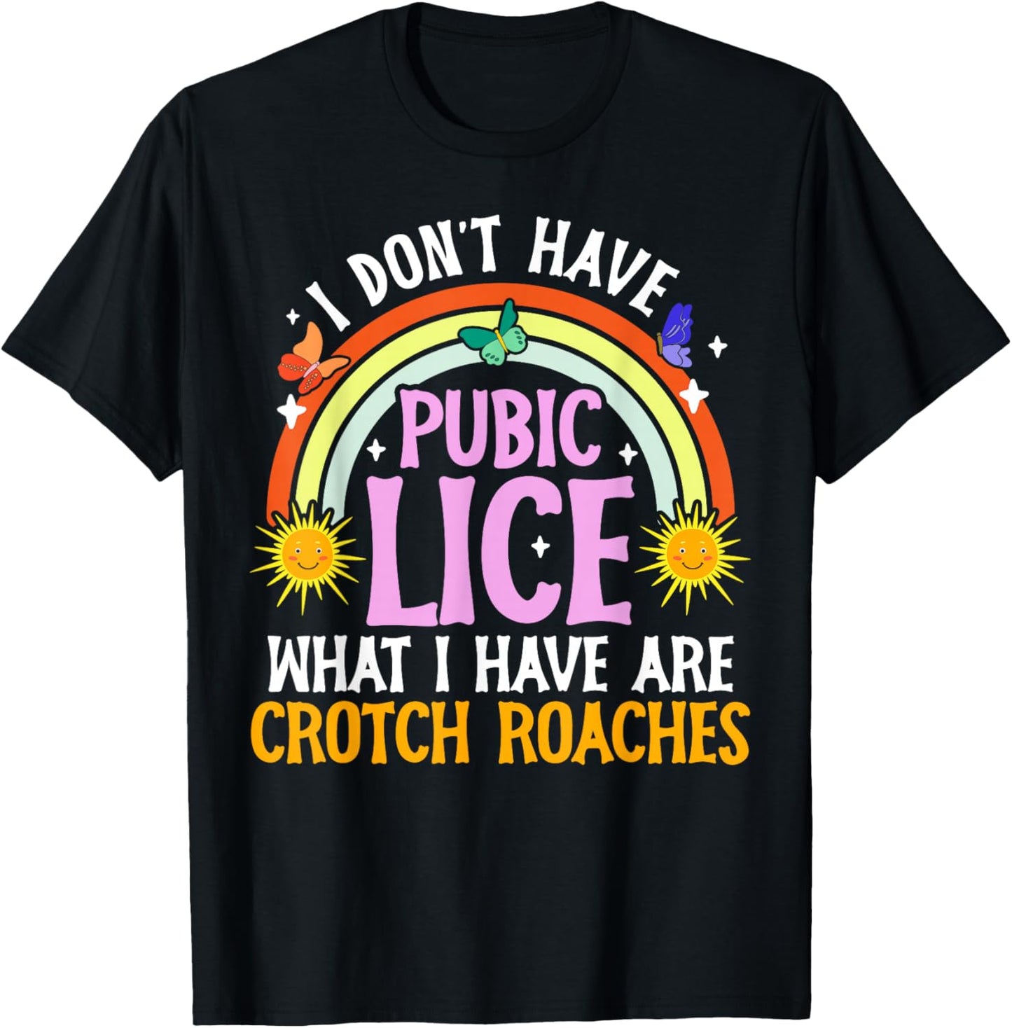 Pubic Lice Survivor T-Shirt - T-Shirt | Black