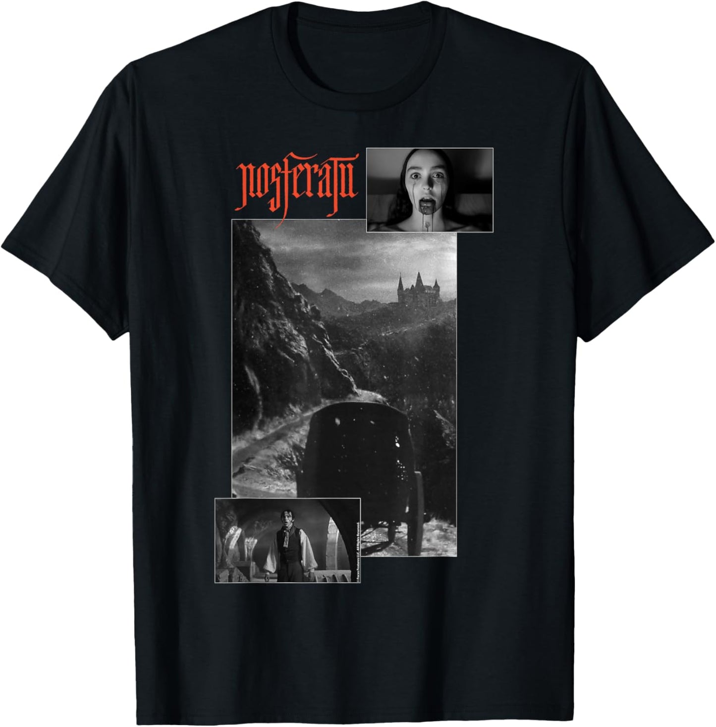 Nosferatu , Black, Small, Short Sleeve, Classic Fit, Horror Movie Graphic, Polyester T-Shirt - T-Shirt | Black