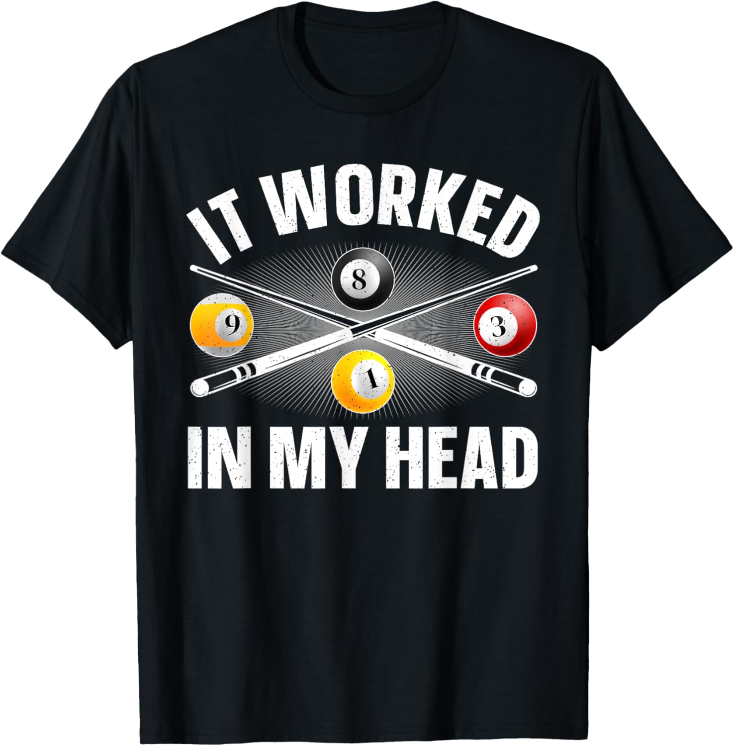 Funny Pool Design Women Billiards Lover Pool Player T-Shirt - T-Shirt | Black