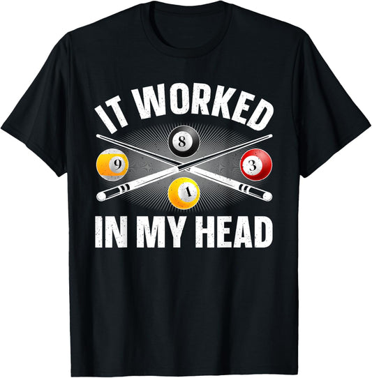 Funny Pool Design Women Billiards Lover Pool Player T-Shirt - T-Shirt | Black
